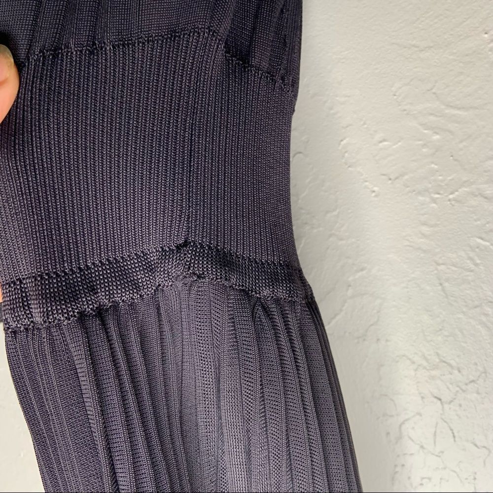 Sz Large Oscar De La Renta Navy Drop Waist Dress - Picture 10 of 11